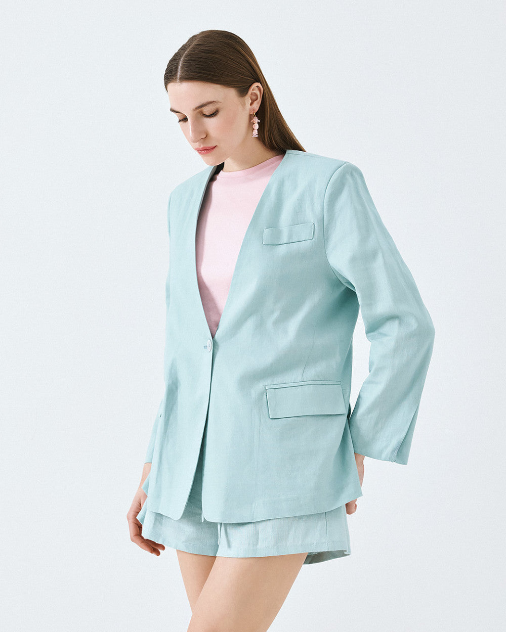 Access fashion 1048 Collarless Blazer MINT