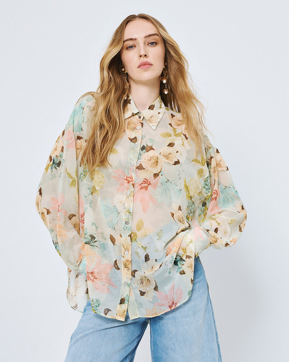 Access fashion 7072 Floral shirt MINT