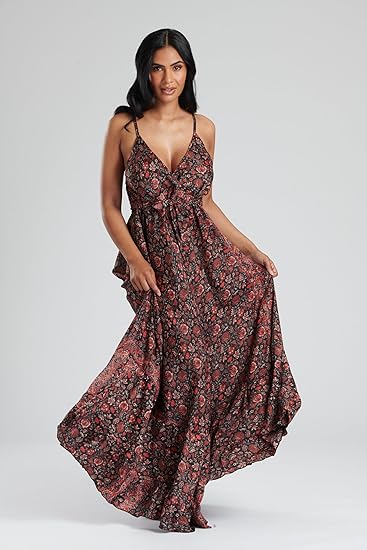 Pistachio v neck strappy dress with tie front