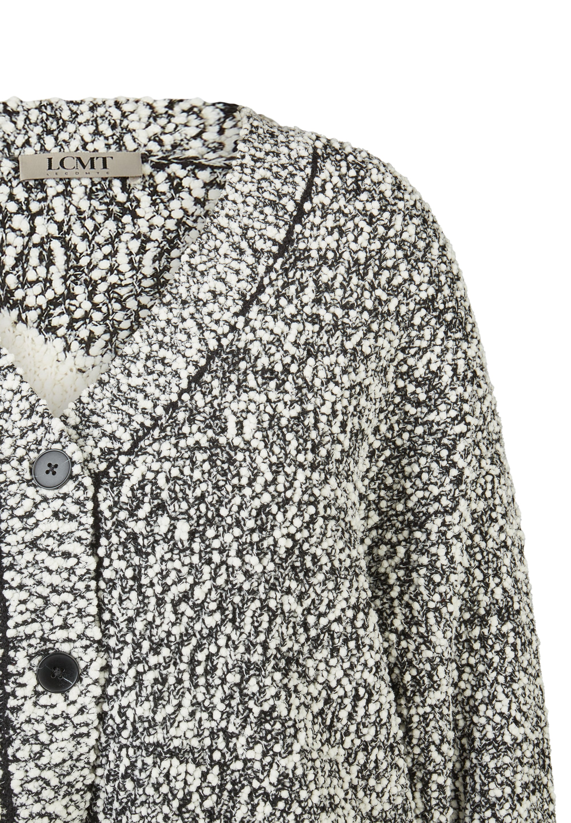 LCMT 613520 Cardigan black cream