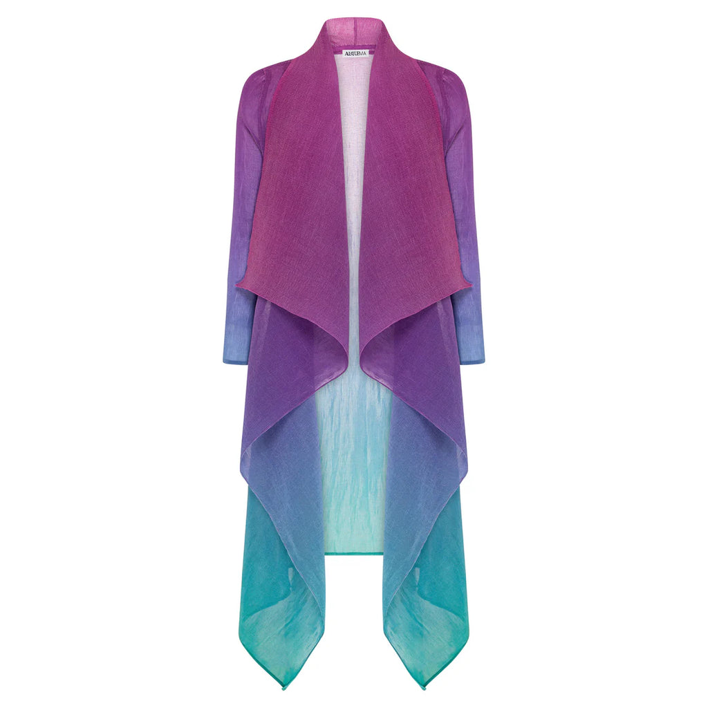 ALQUEMA Long Estrella Dress + Collare Coat Northern Lights