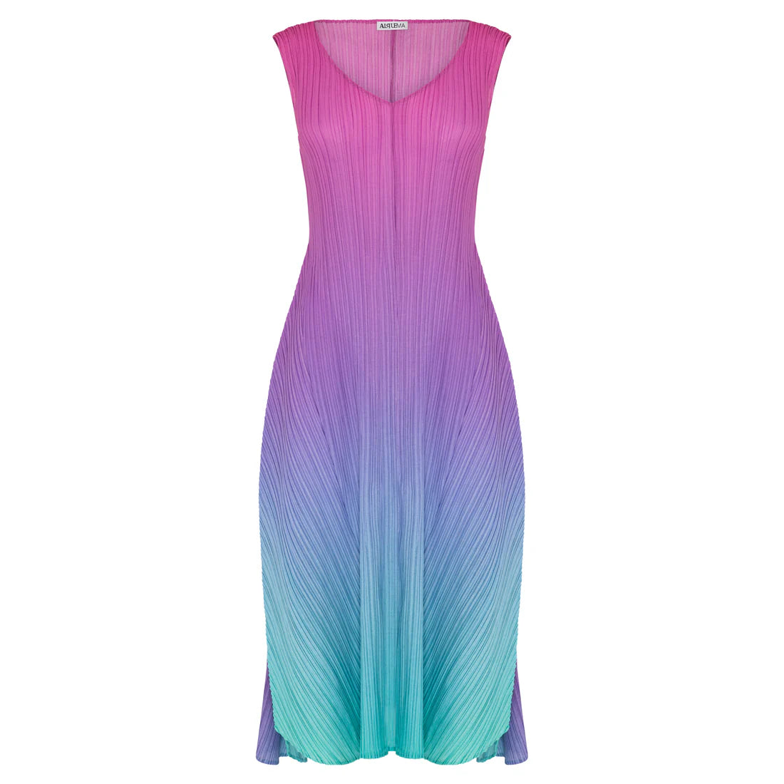 ALQUEMA Long Estrella Dress + Collare Coat Northern Lights