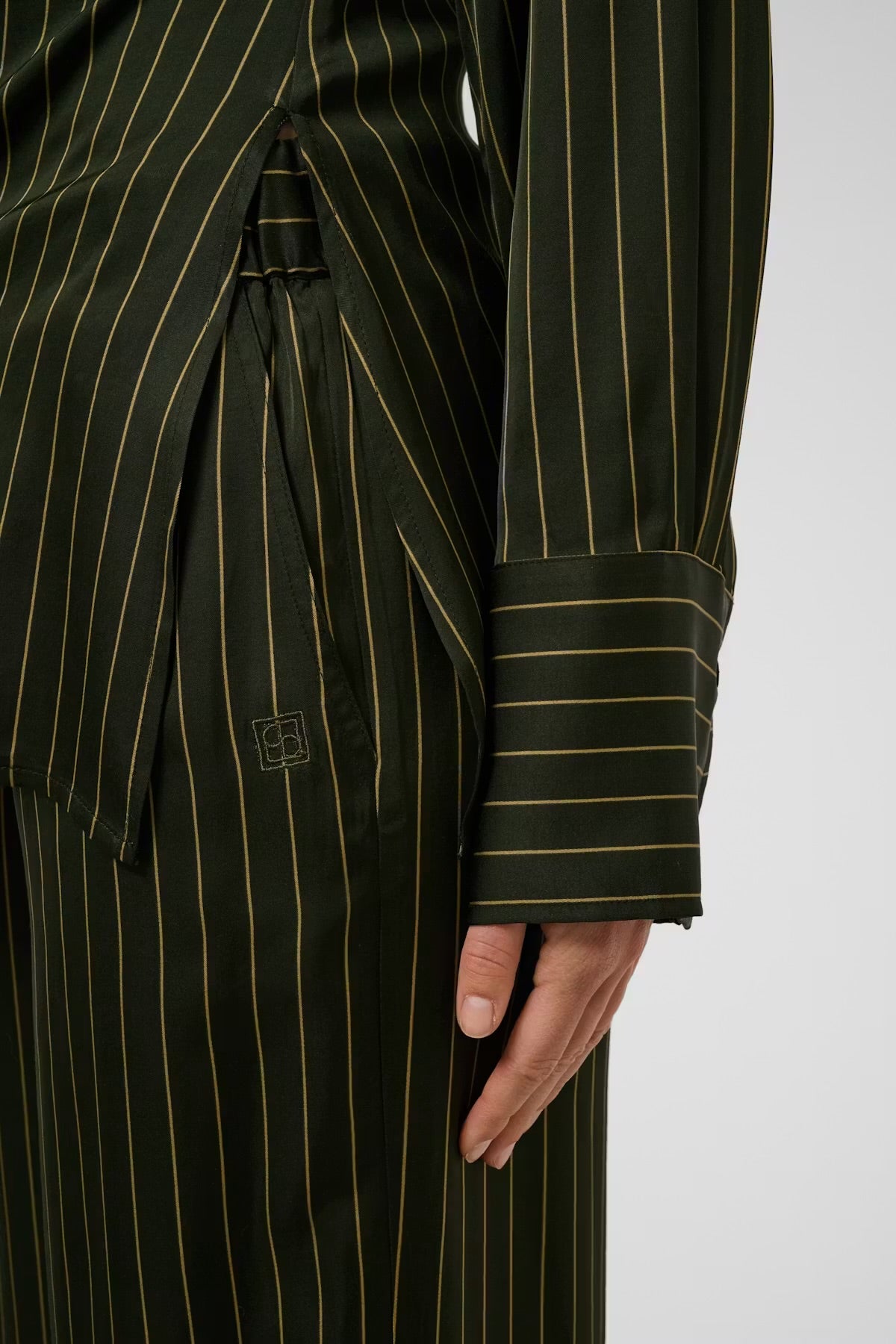 Soaked in luxury. SLCinna Trousers. Roisin Stripe / Green