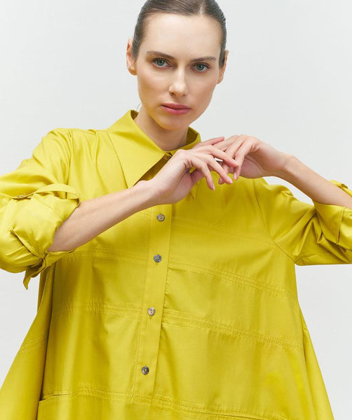 BIZE Stitch Line Detail Cotton Shirt