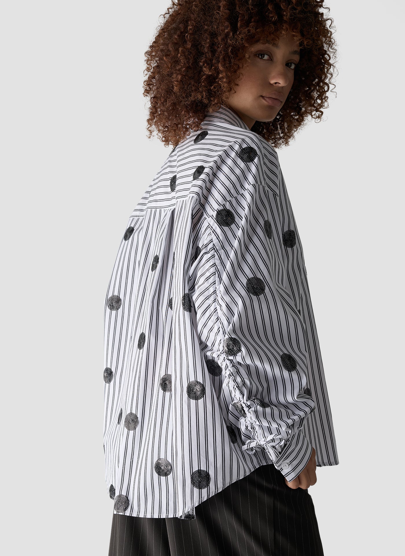 LCMT 613102 Blouse stripe and spot