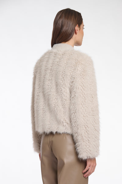 Rino & Pelle CHAIMAE SHORT FAUX FUR JACKET-Birch