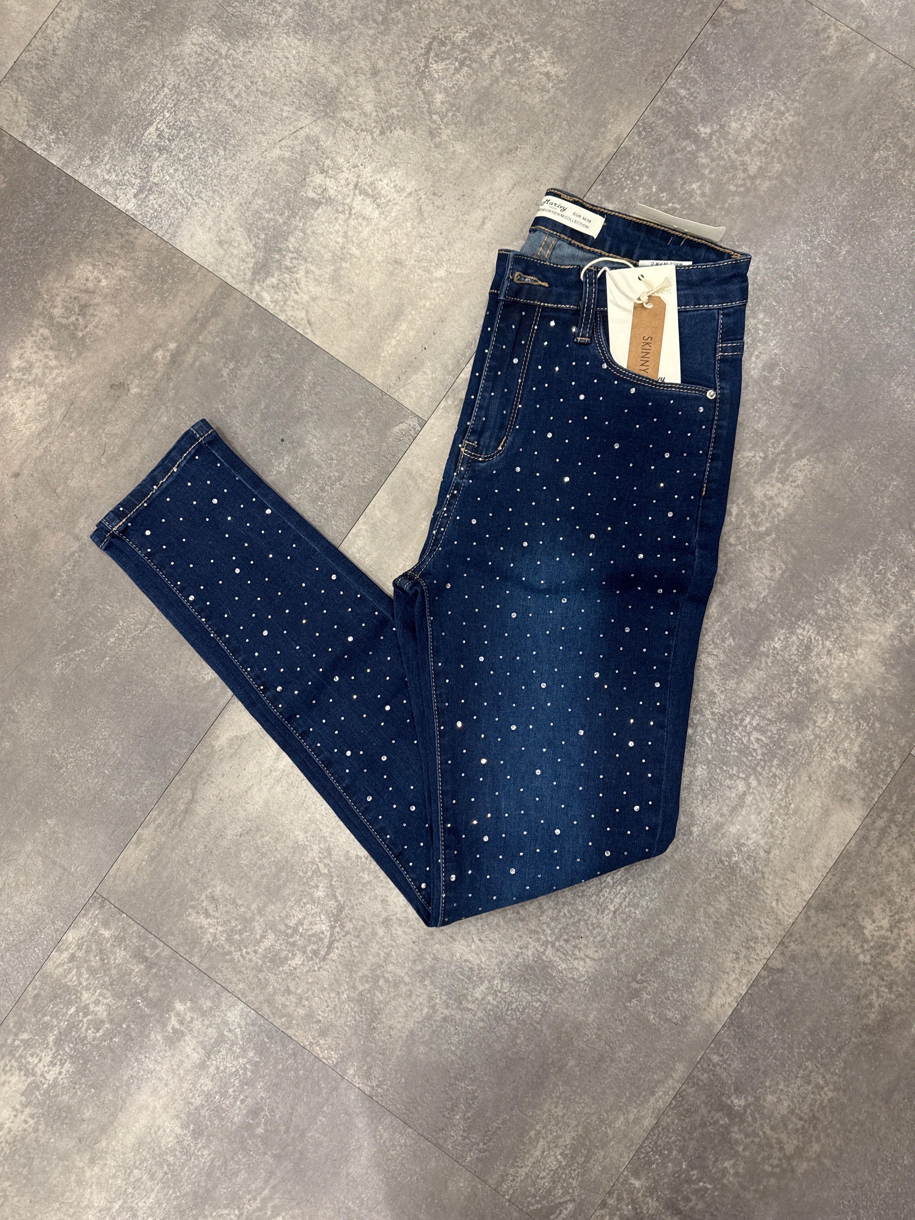 Marivy diamanté indigo jeans