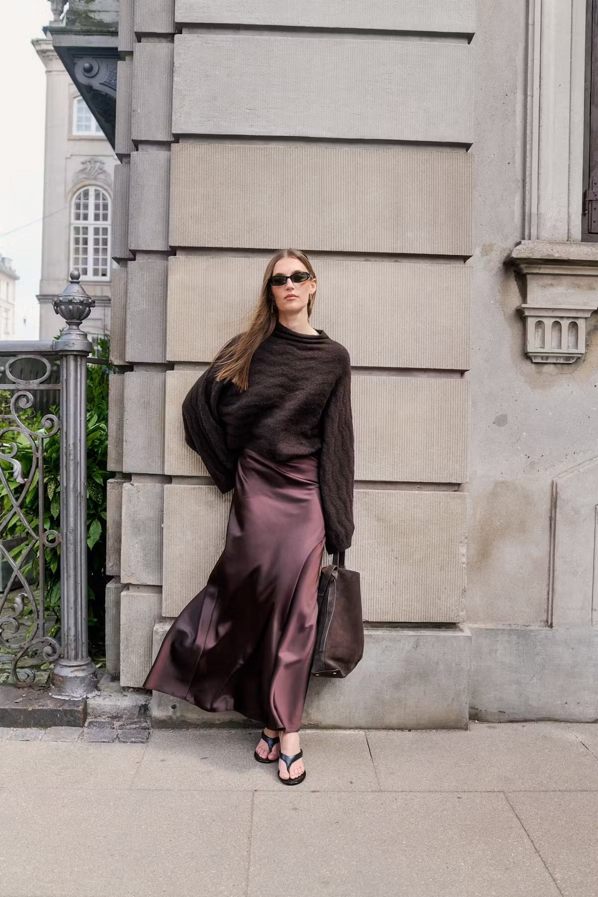 Soaked in luxury. SLAnna skirt. Ganache/brown