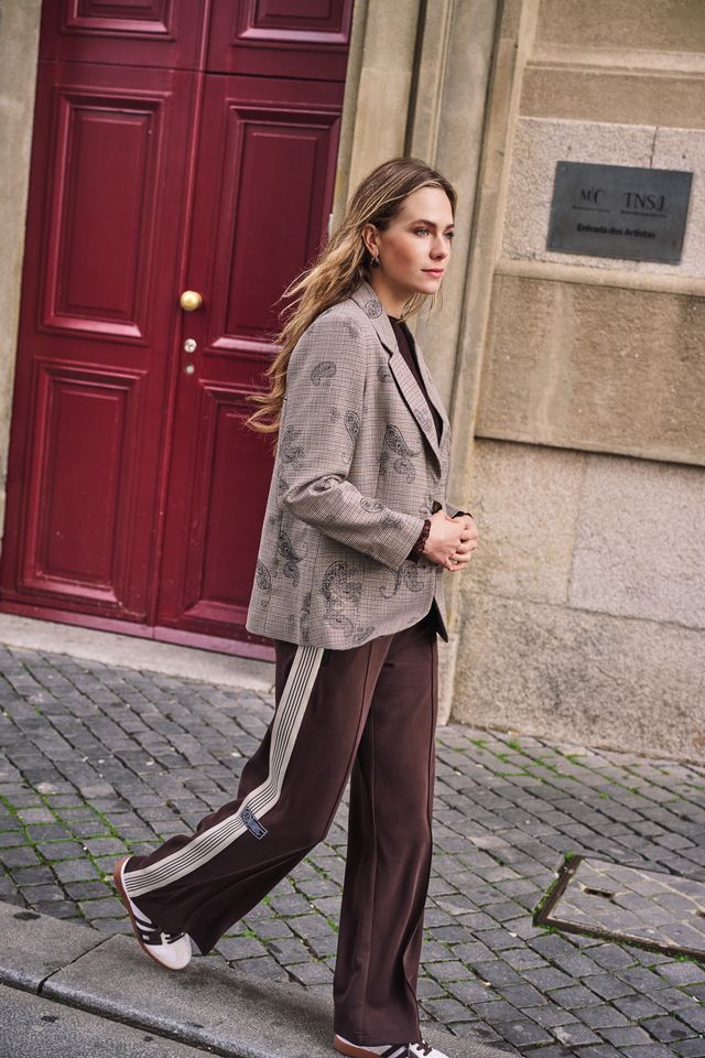 ESQUALO F26 05506 Trousers tape modal. Cacao