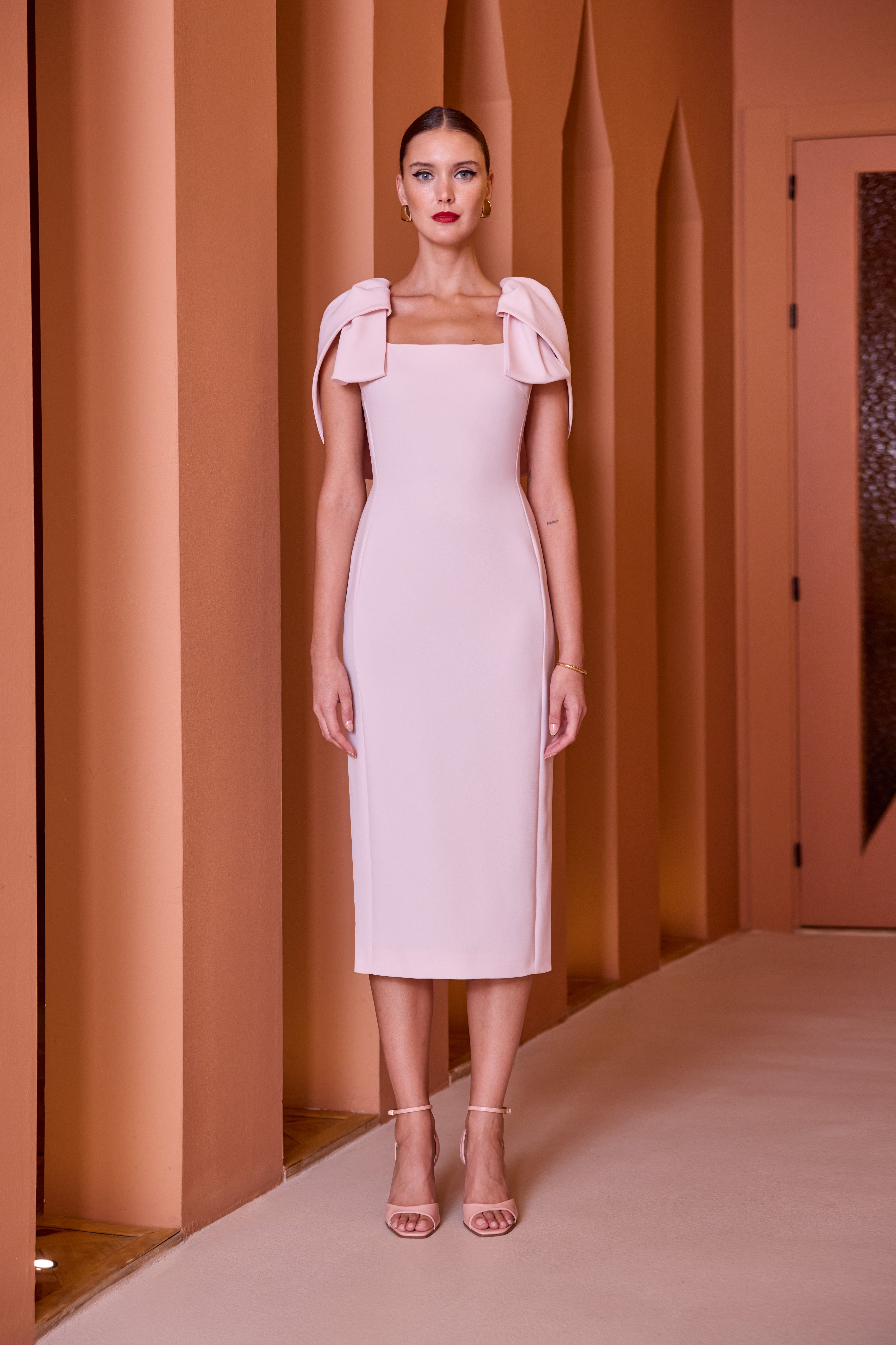 Carla Ruiz 52554 woman’s Midi dress Rosa
