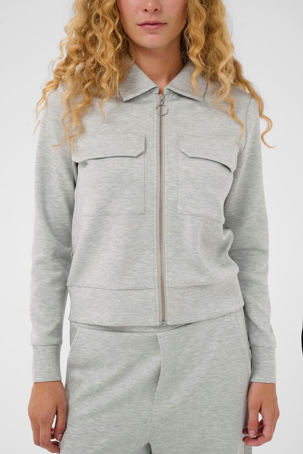 Inwear BecaIW Melange Cardigan Granite