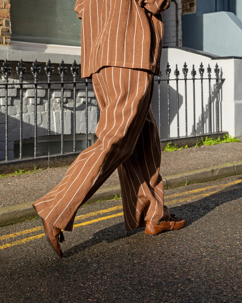 Chalk Jasmine stripe trouser