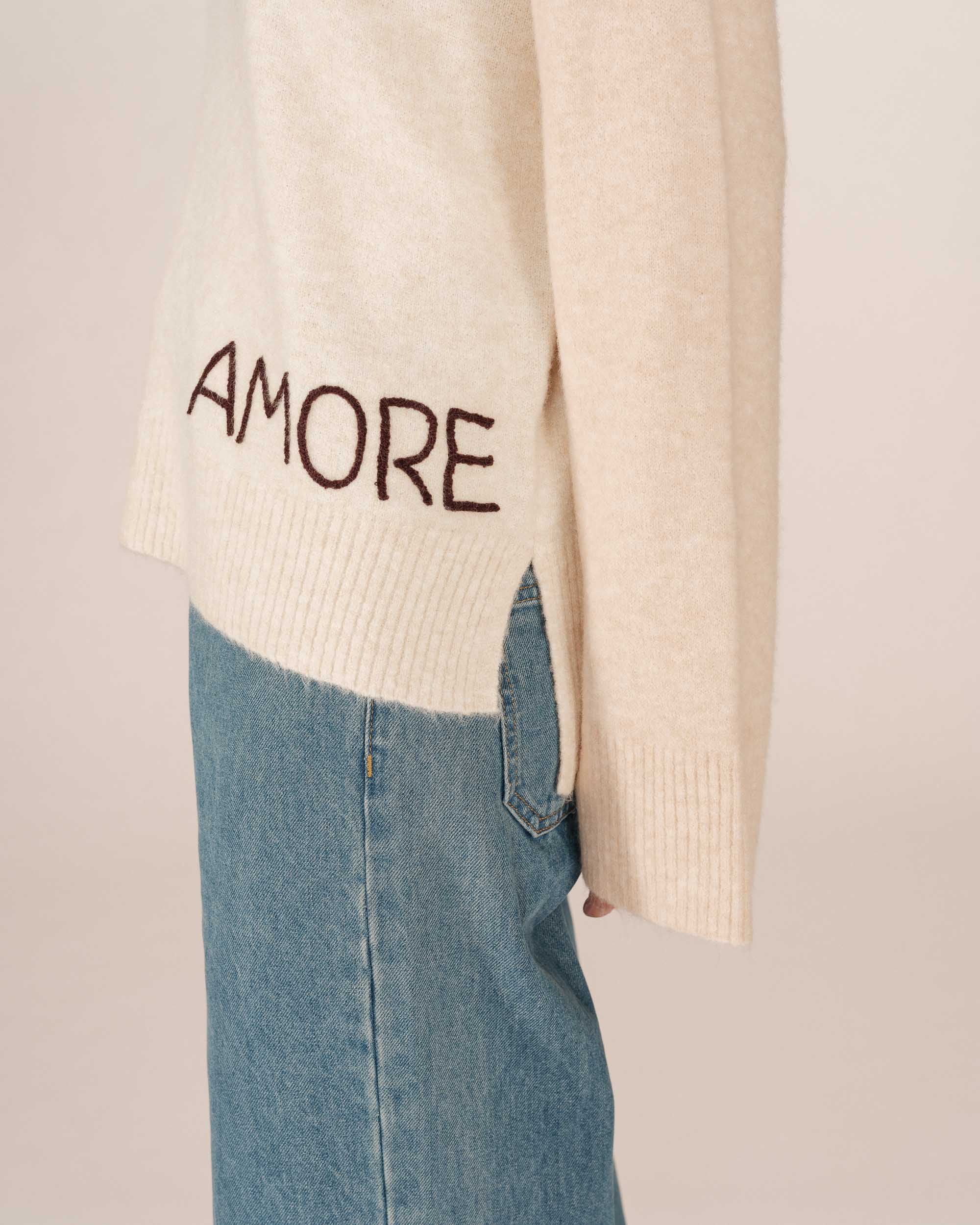 Grace & Mila Saints chocolate sweater