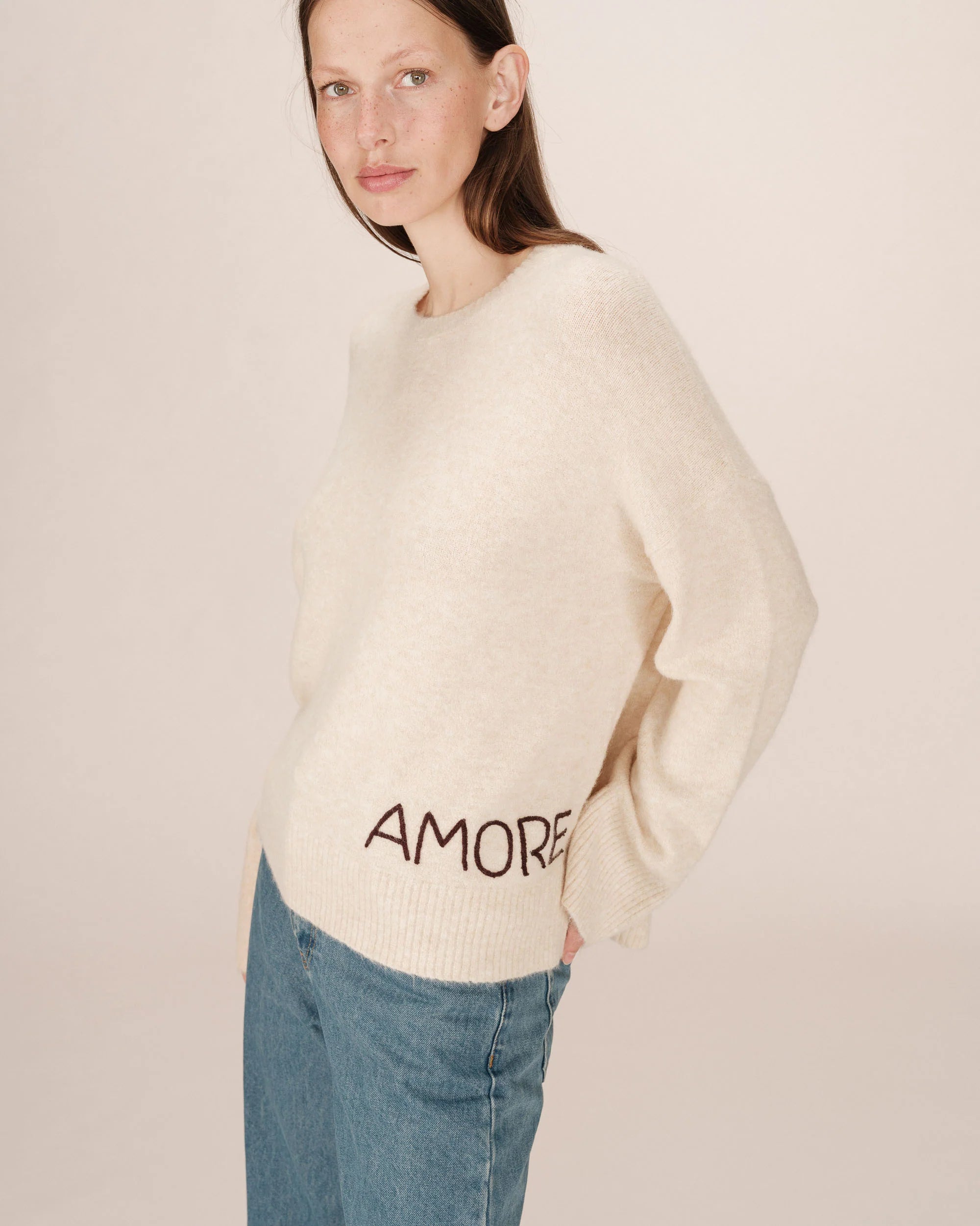 Grace & Mila Saints chocolate sweater