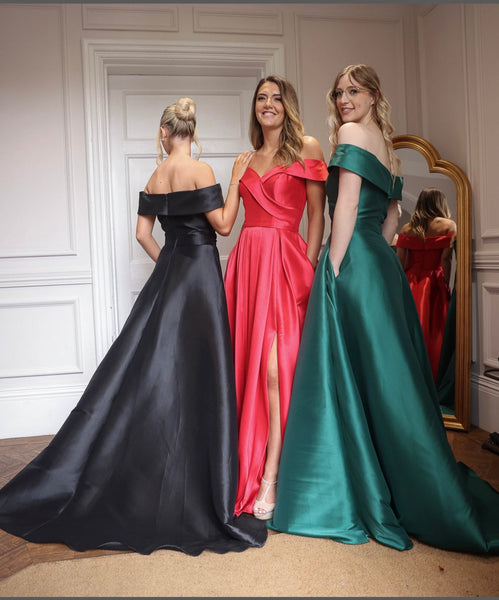 HERMIONE CP989 Bardot Full skirt Dress