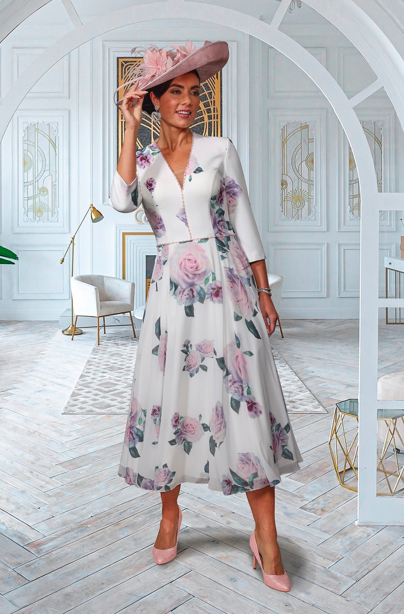 Veromia VO0914 Ivory\Pink
