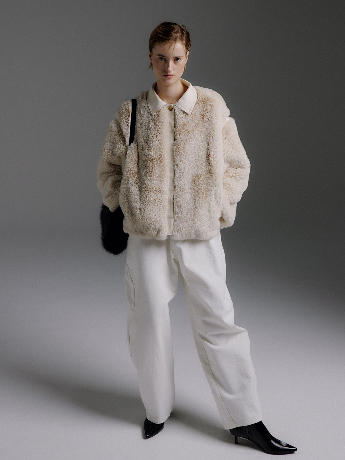 MOLLIOLLI MILOS Faux Fur Panel Jacket