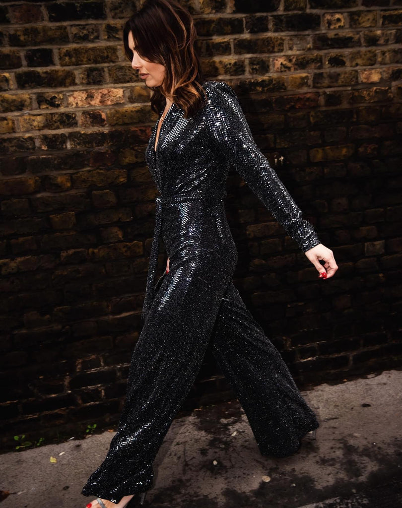LIBBY LOVES Taylor jumpsuit gunmetal