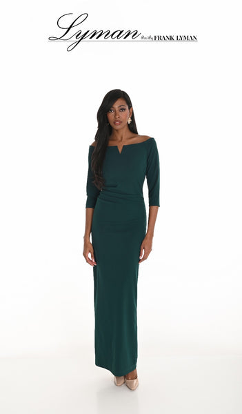 Frank Lyman 259317 off shoulder teal dress