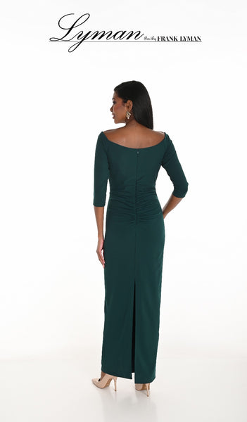 Frank Lyman 259317 off shoulder teal dress