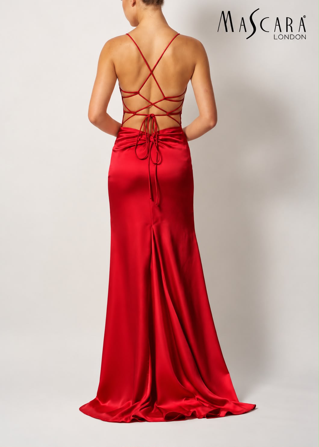 MASCARA MC192017 Satin low back strap RED