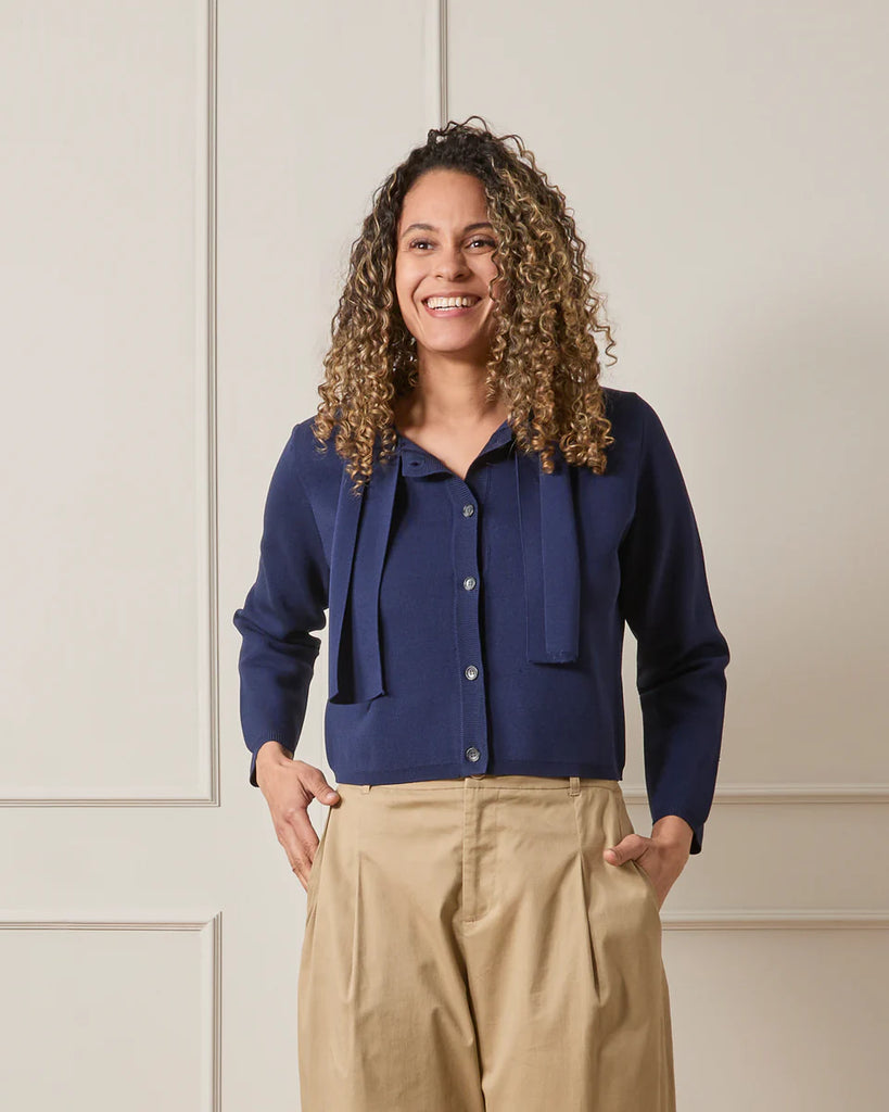CHALK CAMILLA CARDIGAN | NAVY