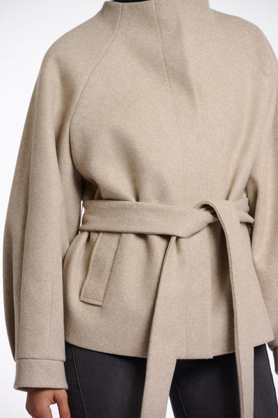 Rino & Pelle Cornelia short coat with collar - Birch