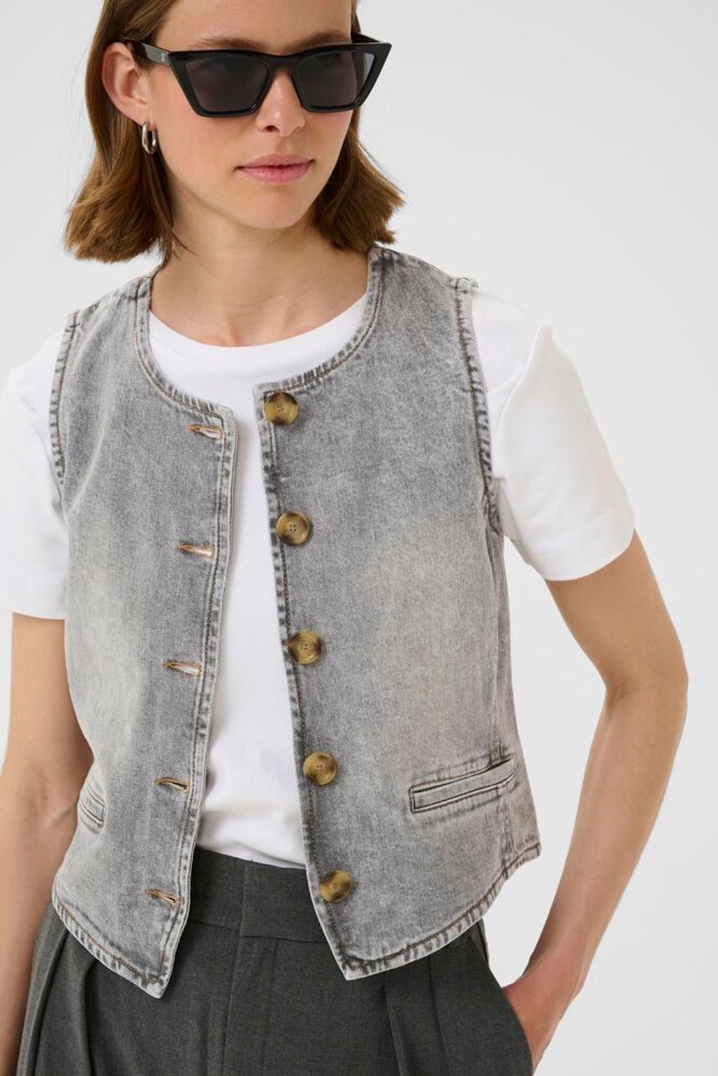 Inwear nanasIW Waistcoat Lt grey wash