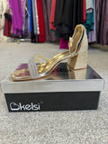 Kelsi Party-882 Gold Block Heel