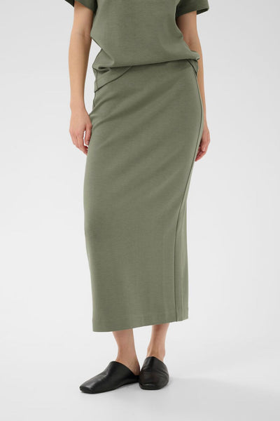 Inwear AidaIW Jersey skirt MULLED BASIL