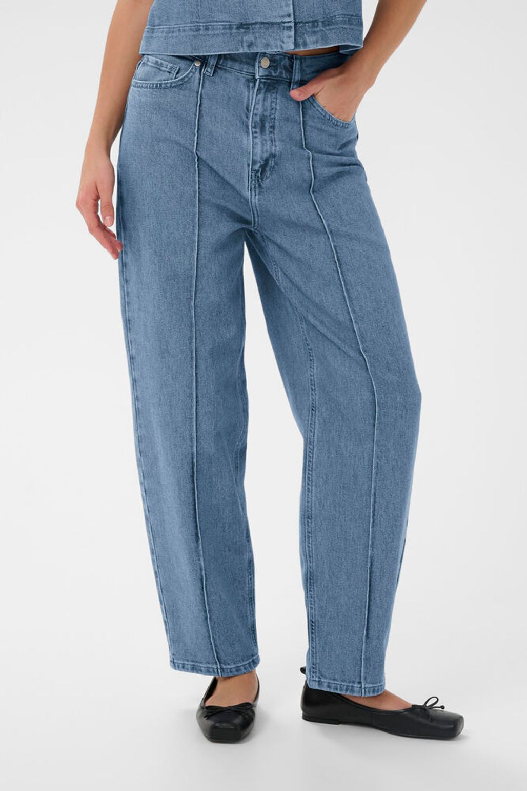 Soaked in Luxury SLRiatina Barrel Jeans Mblue