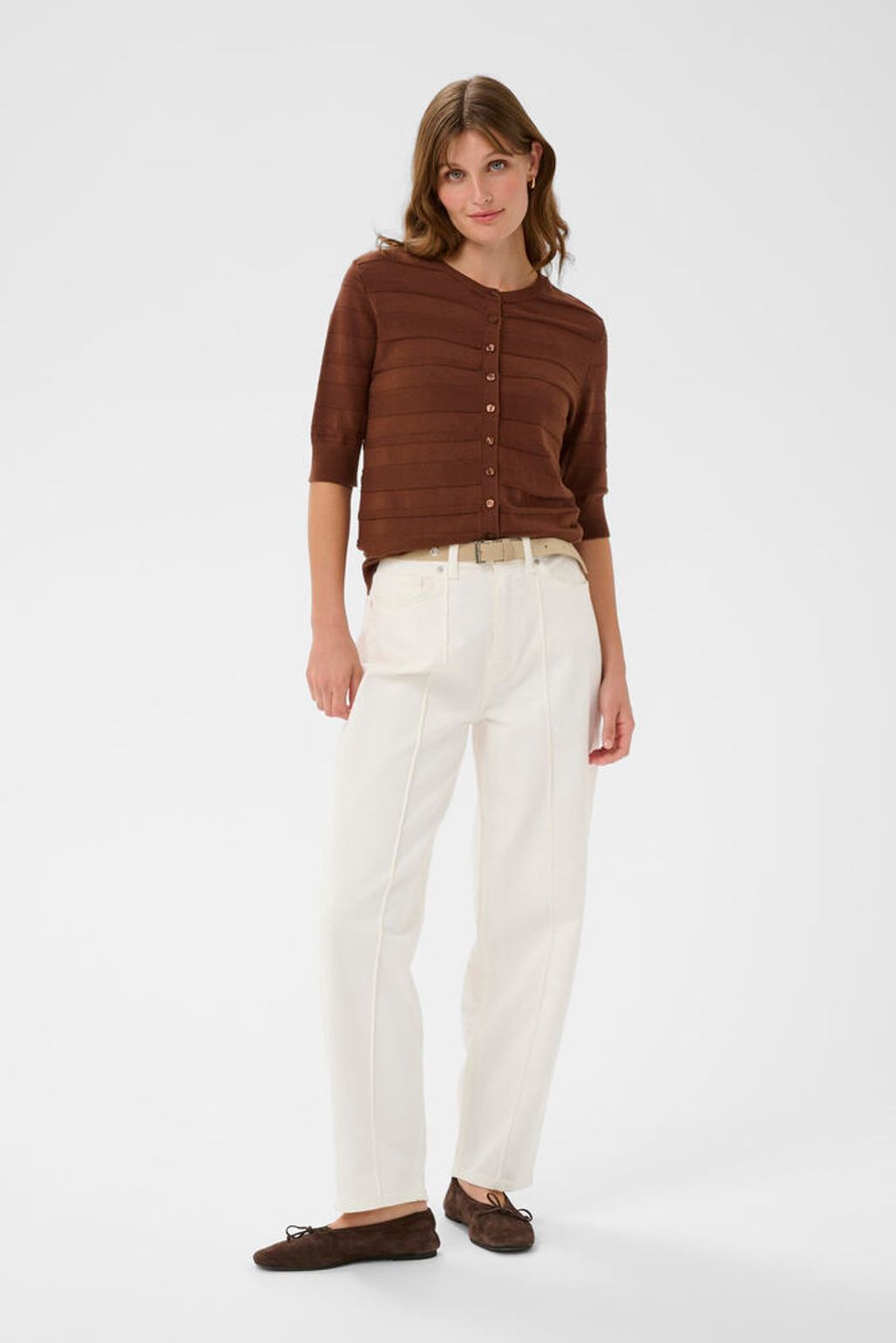 Soaked in Luxury SLRina Barrel Jeans white