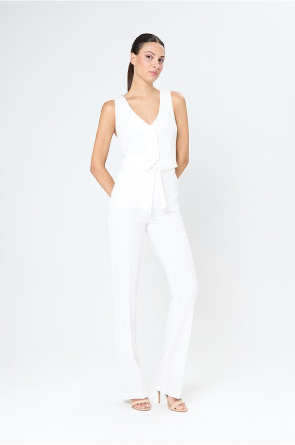 Arggido Fitted waistcoat-White