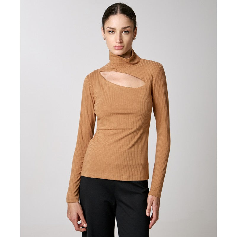 Access Fashion 2163 Ribbed Turtleneck Black