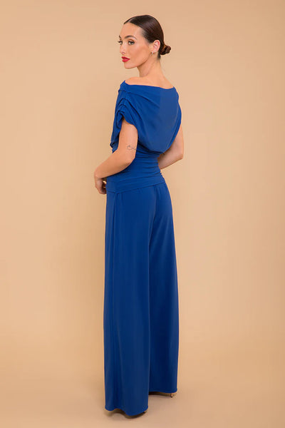 ATOM LABEL carbon jumpsuit cobolt blue