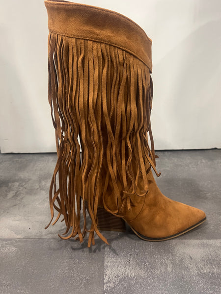 Fringed cowboy top boots uk