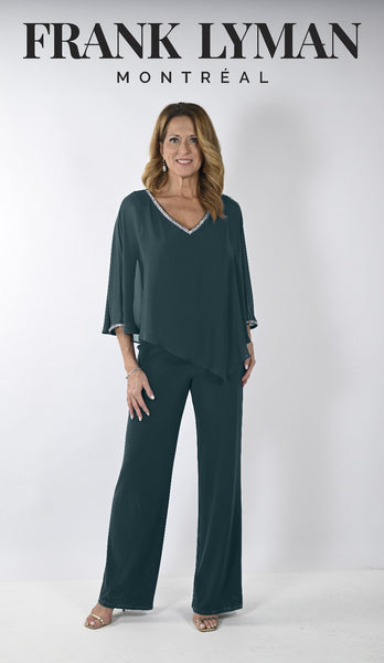 Frank lyman 239197 jersey jumpsuit jade