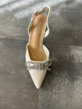 Nude patient  bow slingback