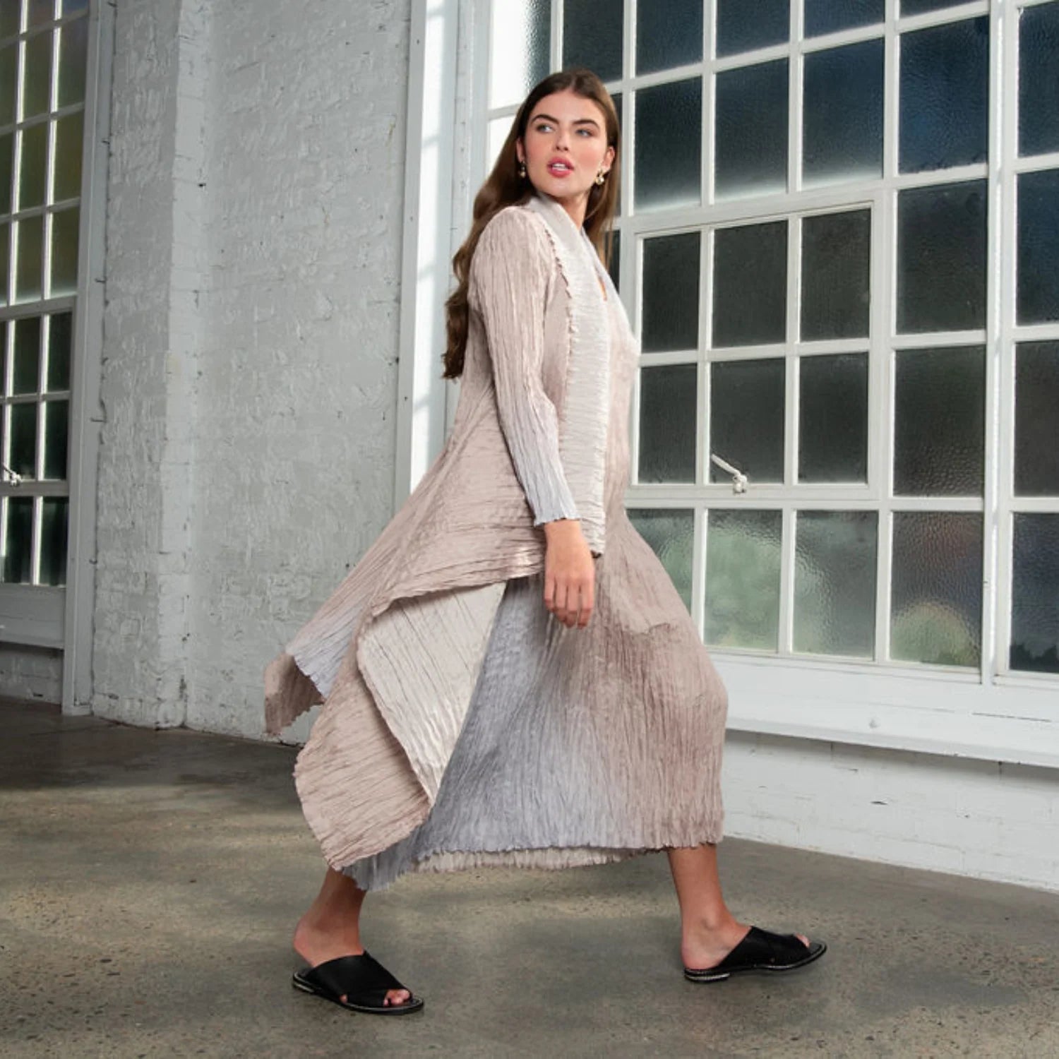 Alquema Havana dress and coat SILVER SAND