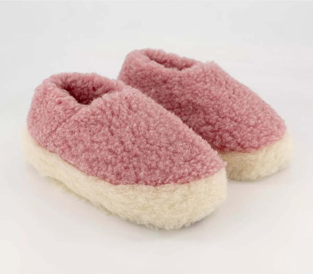 YOKO WOOL FULL SLIPPERS PINK
