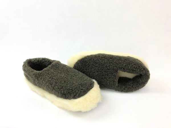 YOKO WOOL FULL SLIPPERS DARK GREEN