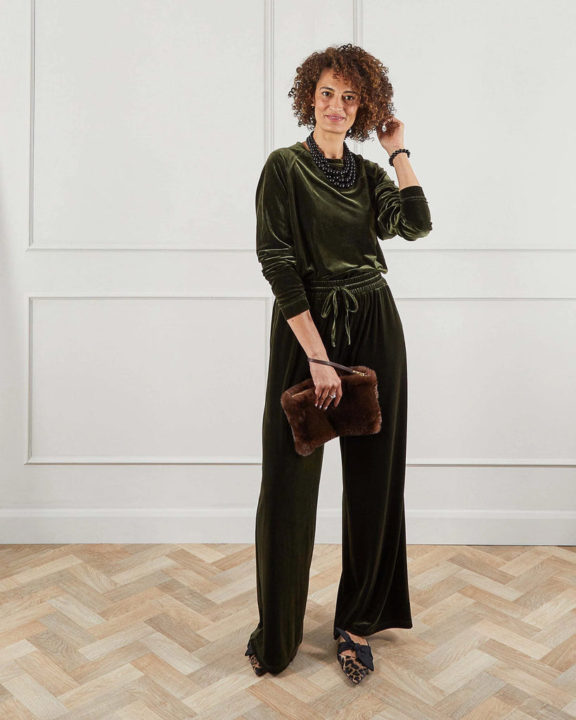 CHALK Taby pant Pine green
