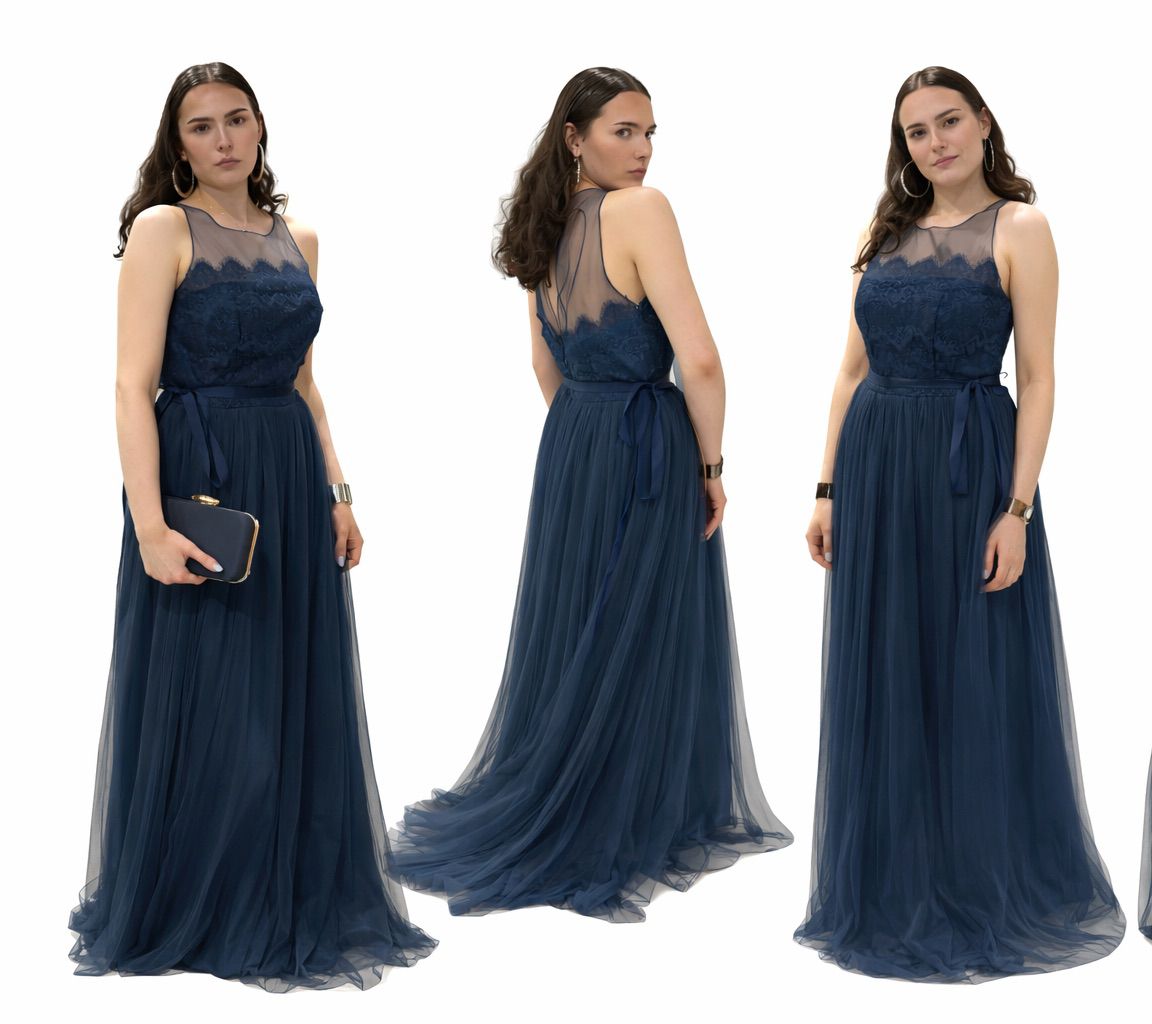 Kelsey Rose Bridesmaids 50164A dress. Navy lace