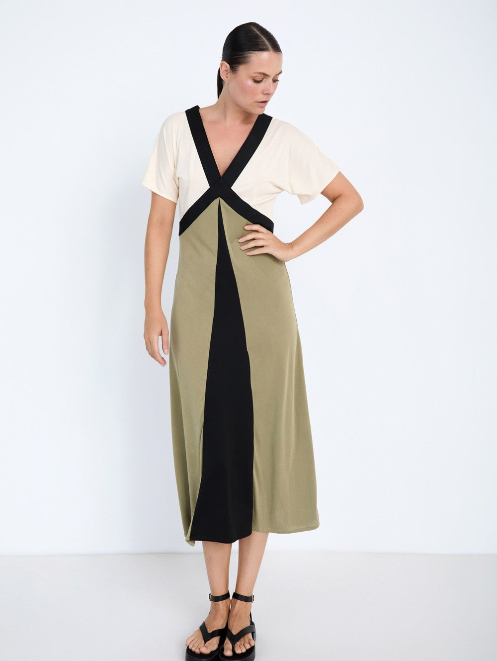 Skatie Tricolor Modal Dress