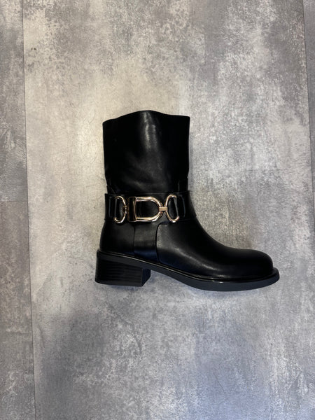 Georgie short riding boot black