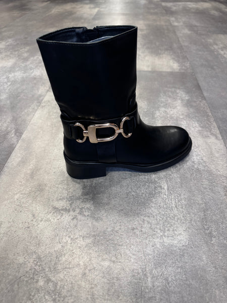 Georgie short riding boot black