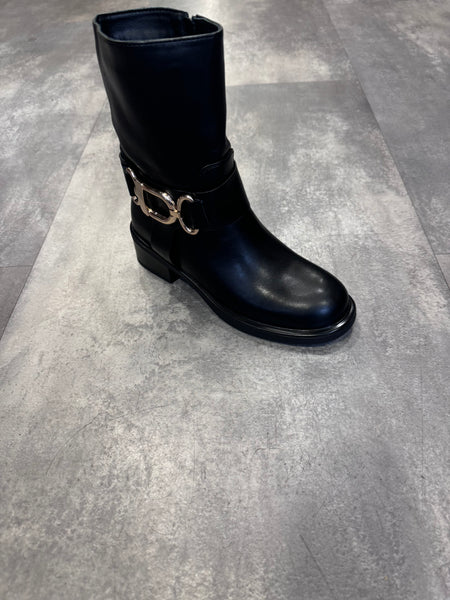 Georgie short riding boot black