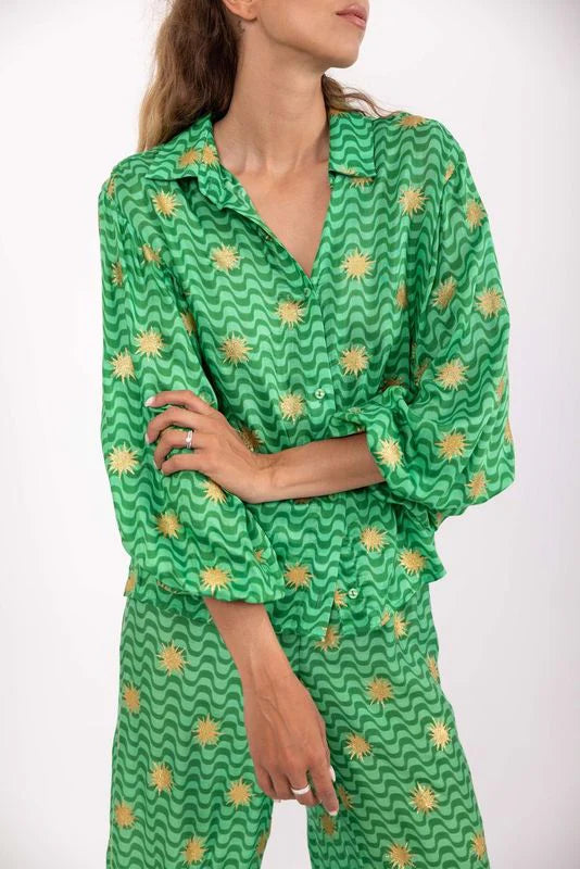 Sundress JOE SHIRT Arizona Green print