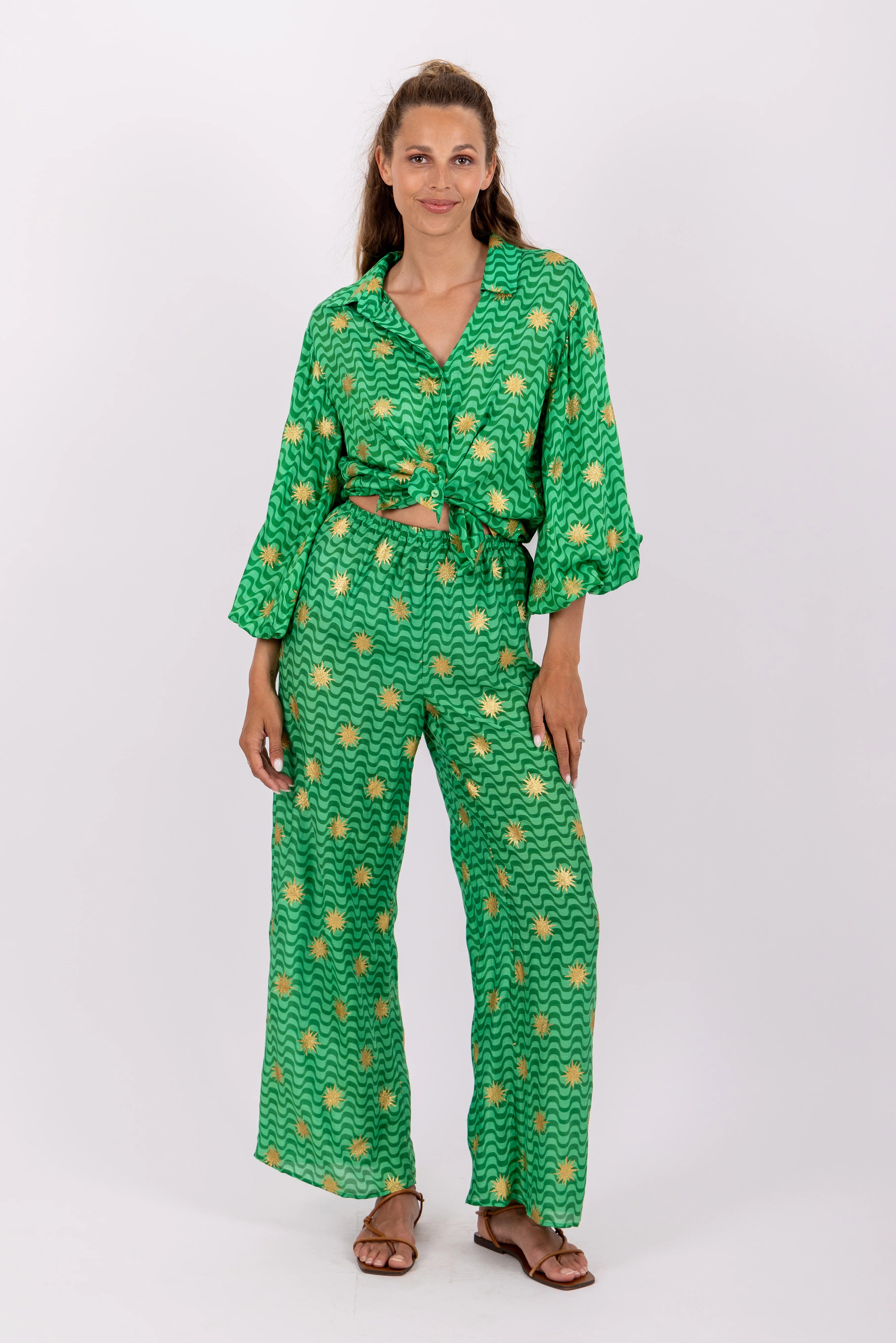 Sundress JOE SHIRT Arizona Green print