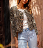 Jemma Animal print  denim jacket
